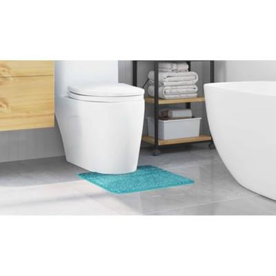 VidaXL Antislip badmat met toilet cut turquoise 50 x 50 cm pp