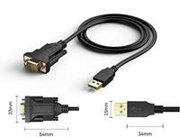 TECHly USB/seriële aansluitkabel 1,50 m IDATA-USB2-SER-1A zwart [1x USB 2.0-stekker A - 1x RS232-stekker) - thumbnail