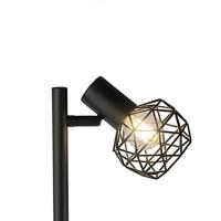 QAZQA Design vloerlamp zwart 3-lichts verstelbaar - Mesh - thumbnail