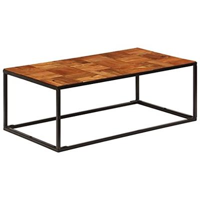 VidaXL Salontafel 110x60x40 cm massief acaciahout en staal