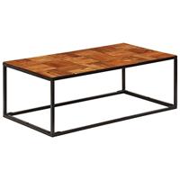 Salontafel 110x60x40 cm massief acaciahout en staal - thumbnail