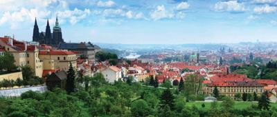 Praag 130x50cm Tuinschilderij Customize-it - Customize it