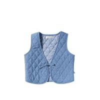 Your wishes winter gilet meisjes - blauw - denim, gewatteerd - thumbnail