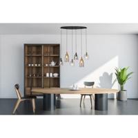 Searchlight 6-lichts hanglampDivine meerdere kleuren glas - 36463-6BK - thumbnail