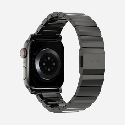Nomad Stalen horlogeband voor Apple Watch, grafiethardware, 41 mm, Eén maat, Roestvrij staal, Geen edelsteen