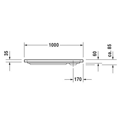 Duravit D-Code Douchebak rechthoek 100x70cm wit