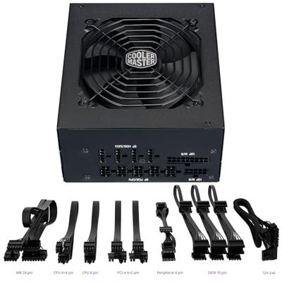 Cooler Master mpe-7501-afaag-3eeu mwe gold 750 v2 atx3.1, 750w, 90% @typical, fully modular, 120mm