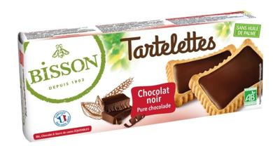 Bisson Tartelettes koekjes met pure chocolade bio (150 gr)