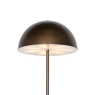 QAZQA Buiten vloerlamp mushroom donkerbrons oplaadbaar - Keira