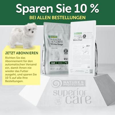 NATURE'S PROTECTION Superior Care White Dogs Grain Free Junior Small Białoryba - droogvoer voor puppy's - 1,5 kg
