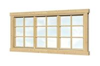 Driedelig draai/kiepraam L1 212x96,6 cm 28-70 mm- - Hout- Tuindeco - thumbnail