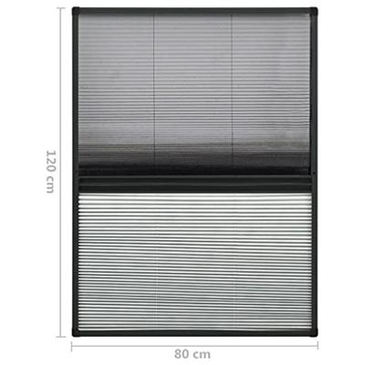 VidaXL Raamhor plissé met verduistering 80x120 cm aluminium