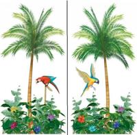 Amscan Wanddecoratie poster tropical 165 cm set van 2 | 18 stuks - thumbnail
