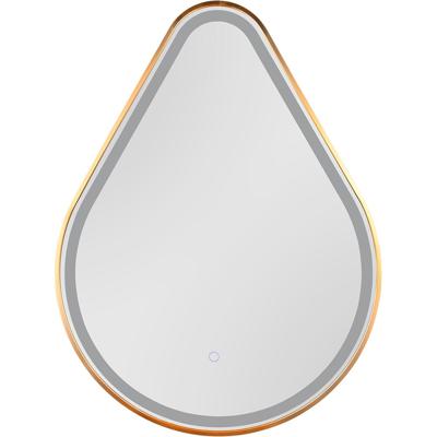 LED Badkamerspiegel - Livion Derik - Figuurvorm - IP44 - 20W - Goud - Metaal