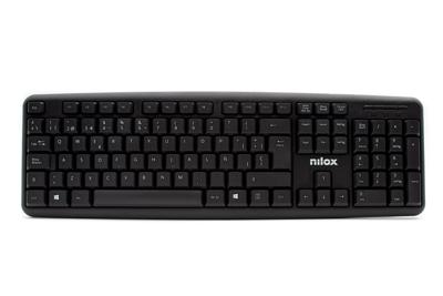 Toetsenbord Nilox NXKBE000002 Zwart Qwerty Spaans QWERTY - thumbnail