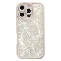 iPhone 16 Pro beige case - Palmy leaves beige - thumbnail
