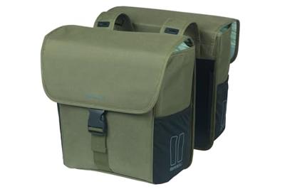 Basil Tas go mik dubbel | donkergroen 32l