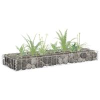 Gabion plantenbak verhoogd 90x30x10 cm gegalvaniseerd staal - thumbnail