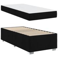 Bedframe met matras Zwart 80 x 200 cm Stof - thumbnail