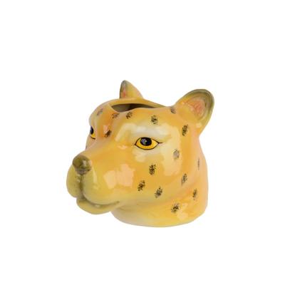 Bloempot Luipaard porselein 10x13x10,8cm