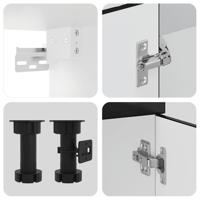 7-delige Keukenkastenset Kalmar bewerkt hout zwart - thumbnail