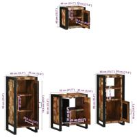 Badkamermeubelset met plank 4 pcs Multikleur 40 x 35 x 90 cm - thumbnail