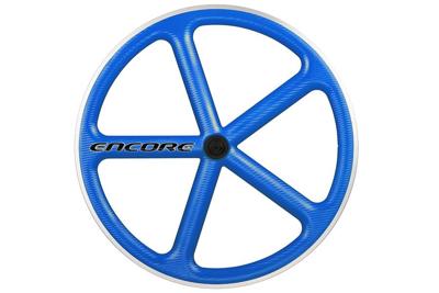 Encore 700C 5 Spaken Achterwiel - Voodoo Blauw - Carbon Weven Encore 700C 5 Spaken Achterwiel - Voodoo Blauw - Carbon Weven