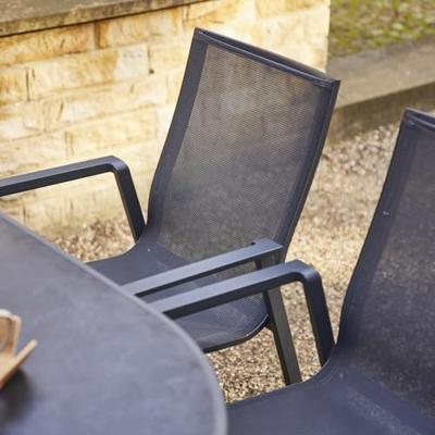 Siena Garden Reno M21940 Tuinstoel Aluminium Antraciet (mat), Grijs - thumbnail