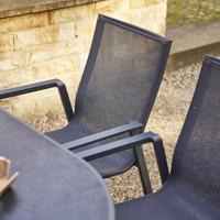 Siena Garden Reno M21940 Tuinstoel Aluminium Antraciet (mat), Grijs - thumbnail
