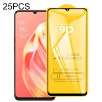 Voor OPPO A91 25 PCS 9D Full Glue Full Screen Tempered Glass Film - thumbnail