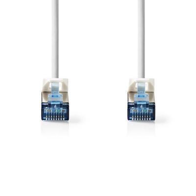 Nedis CAT6a netwerkkabel | S/FTP | RJ45 Male | RJ45 Male | 3.00 m | Snagless | Rond | LSZH | Wit | Label - CCGL85330WT30
