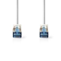 Nedis CAT6a netwerkkabel | S/FTP | RJ45 Male | RJ45 Male | 3.00 m | Snagless | Rond | LSZH | Wit | Label - CCGL85330WT30 - thumbnail