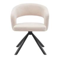 DÉJA Living - Eetkamerstoel Beige Draaibaar - Stof - Elle - Set van 2 - thumbnail