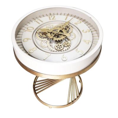 Bijzettafel Home ESPRIT Wit Gouden 50 x 50 x 51 cm