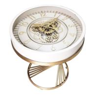 Bijzettafel Home ESPRIT Wit Gouden 50 x 50 x 51 cm - thumbnail