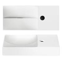 Clou Vale keramiek fontein 45x19x7cm kraangat rechts wit mat CL/03.02162.01.R - thumbnail