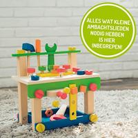 Everearth werkbank met gereedschap 38x23x33 cm 41-delig - thumbnail