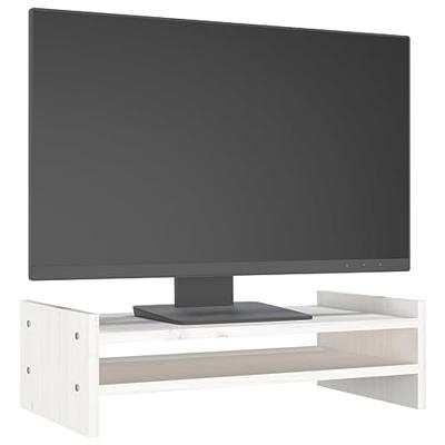 VidaXL Monitorstandaard 50x27x15 cm massief grenenhout wit VidaXL Monitorstandaard 50x27x15 cm massief grenenhout wit