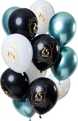 Ballonnen Jubileum 25 Jaar Premium - 12 Stuks