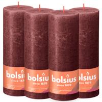 Bolsius rustiek stompkaars 190/68 velvet red a4 - thumbnail