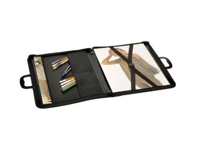 Documentenhouder met Rits Carchivo In reliëf gemaakt Zwart Polypropyleen 50 x 70 cm