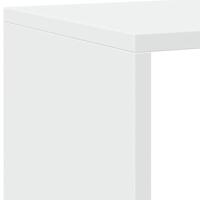 Boekenkast 137,5x29x137,5 cm bewerkt hout wit - thumbnail