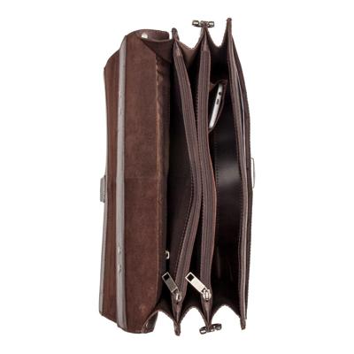 Burkely Dean Vintage Aktetas 3-vaks Brown