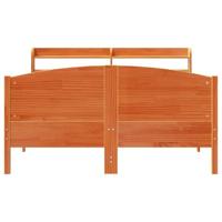 Bedframe zonder matras massief grenenhout wasbruin 120x190 cm - thumbnail