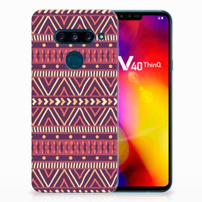 LG V40 Thinq TPU bumper Aztec Paars