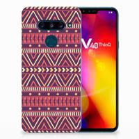 LG V40 Thinq TPU bumper Aztec Paars - thumbnail
