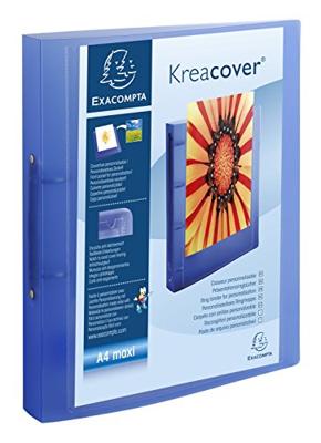 Exacompta Personaliseerbare ringmap Kreacover 2 ringen, 5 geassorteerde kleuren: turkoois, groen, roo... Exacompta Personaliseerbare ringmap Kreacover 2 ringen, 5 geassorteerde kleuren: turkoois, groen, roo...