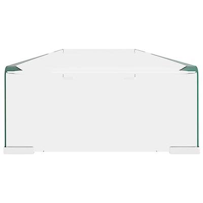 TV-meubel/monitorverhoger transparant 110x30x13 cm glas