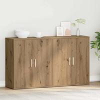 Highboard 2 pcs artisanaal eikenkleurig 60 x 31 x 70 cm - thumbnail