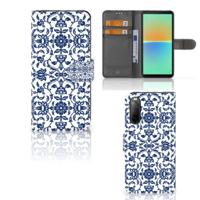 Sony Xperia 10 IV Hoesje Flower Blue - thumbnail